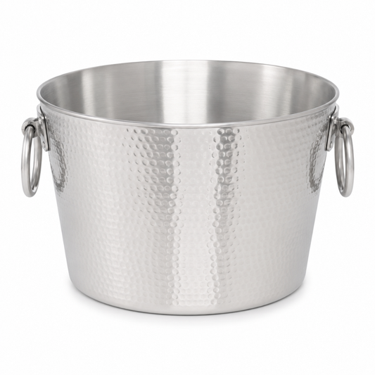 Double Wall Hammered Stainless Steel Beverage Tub - Capacity 12Oz