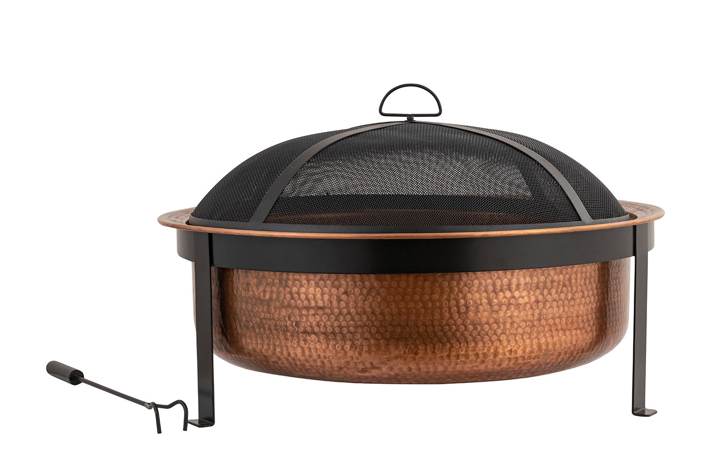 29 Inch - Round Hammered Copper Fire Pit