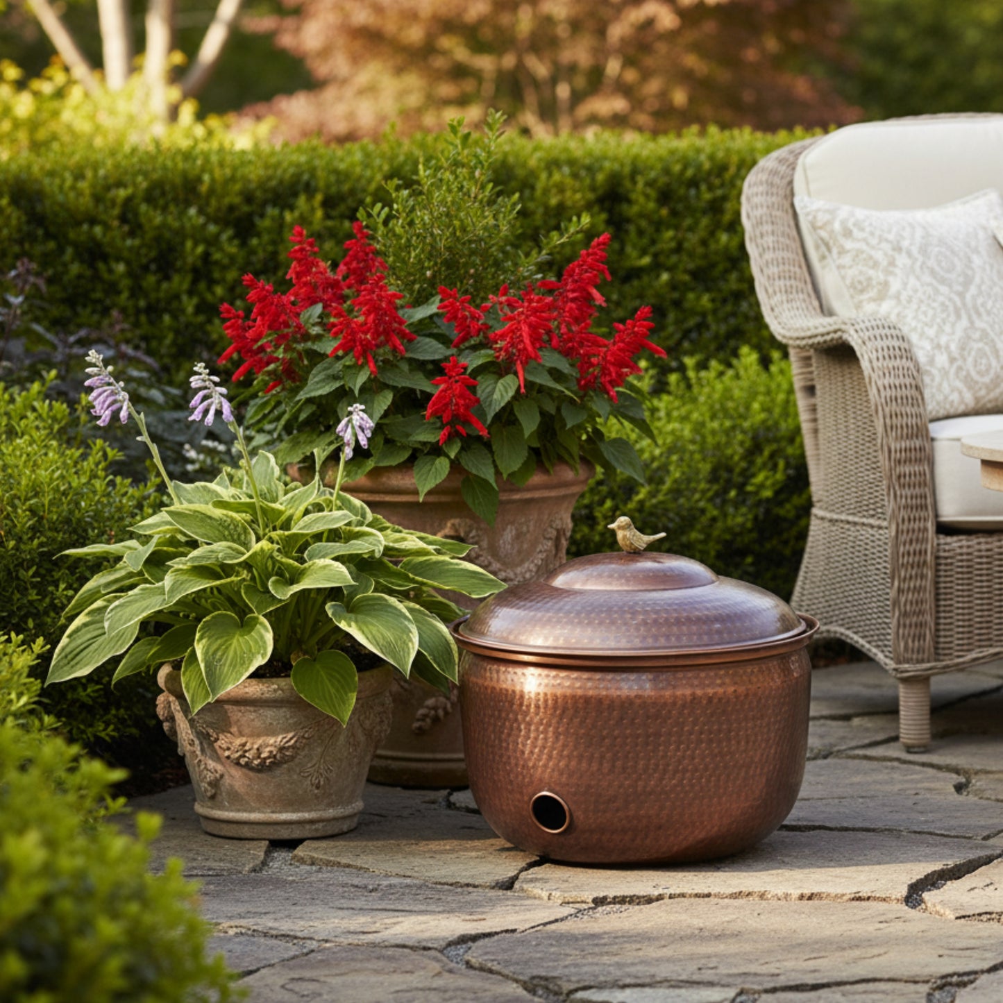 Birdy Hammered Hose Pot