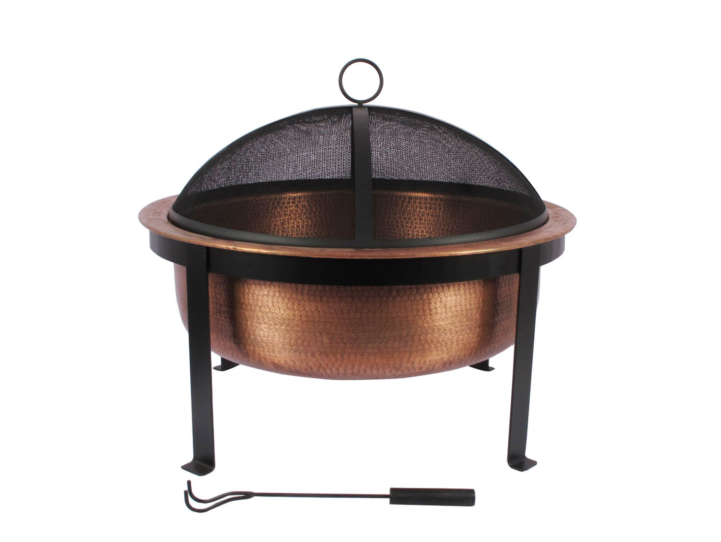 29 Inch - Round Hammered Copper Fire Pit