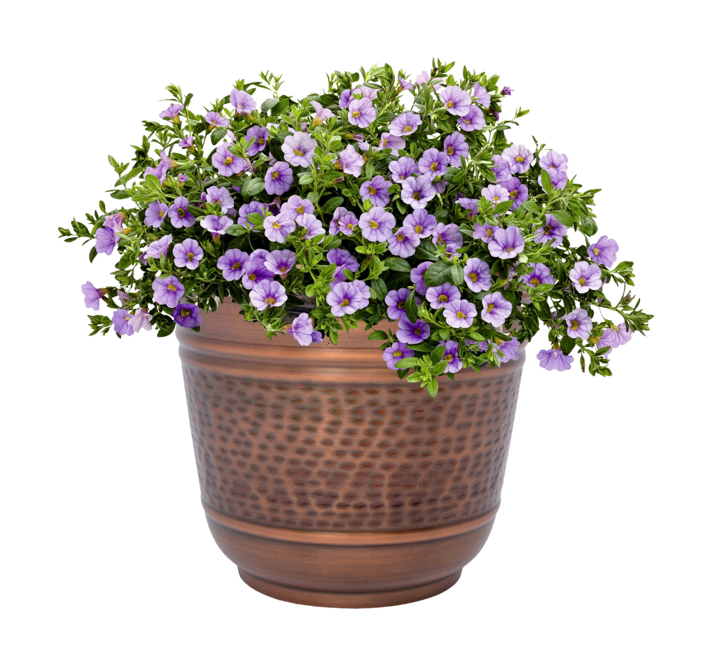 Antique Copper Round Metal Planter