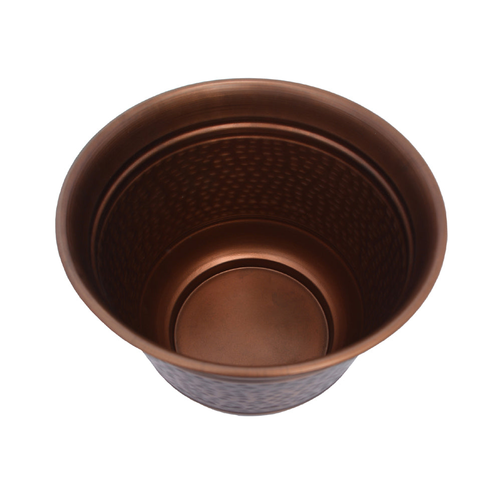 Antique Copper Round Metal Planter