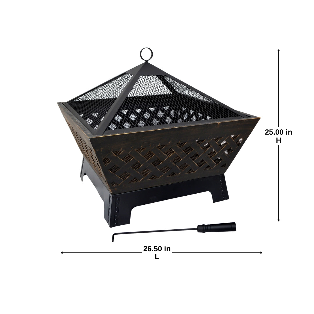 26.5 Inch - Square Fire Pit