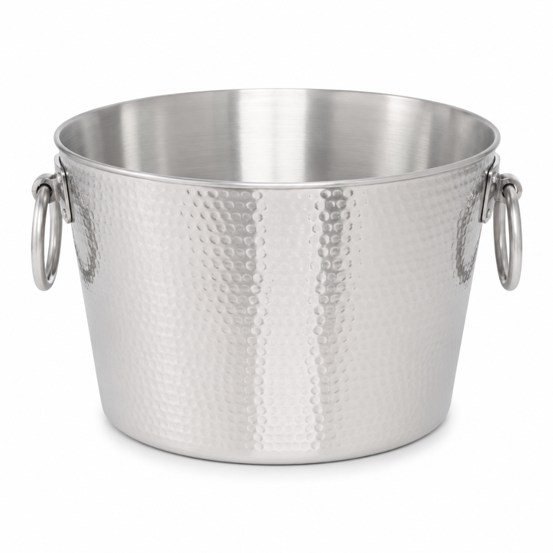 Double Wall Hammered Stainless Steel Beverage Tub - Capacity 12Oz