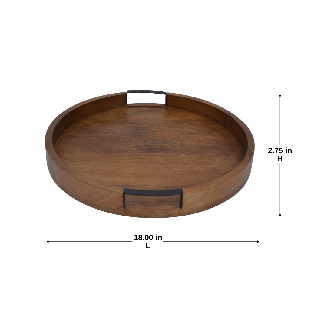 Round Tray Mango Wood