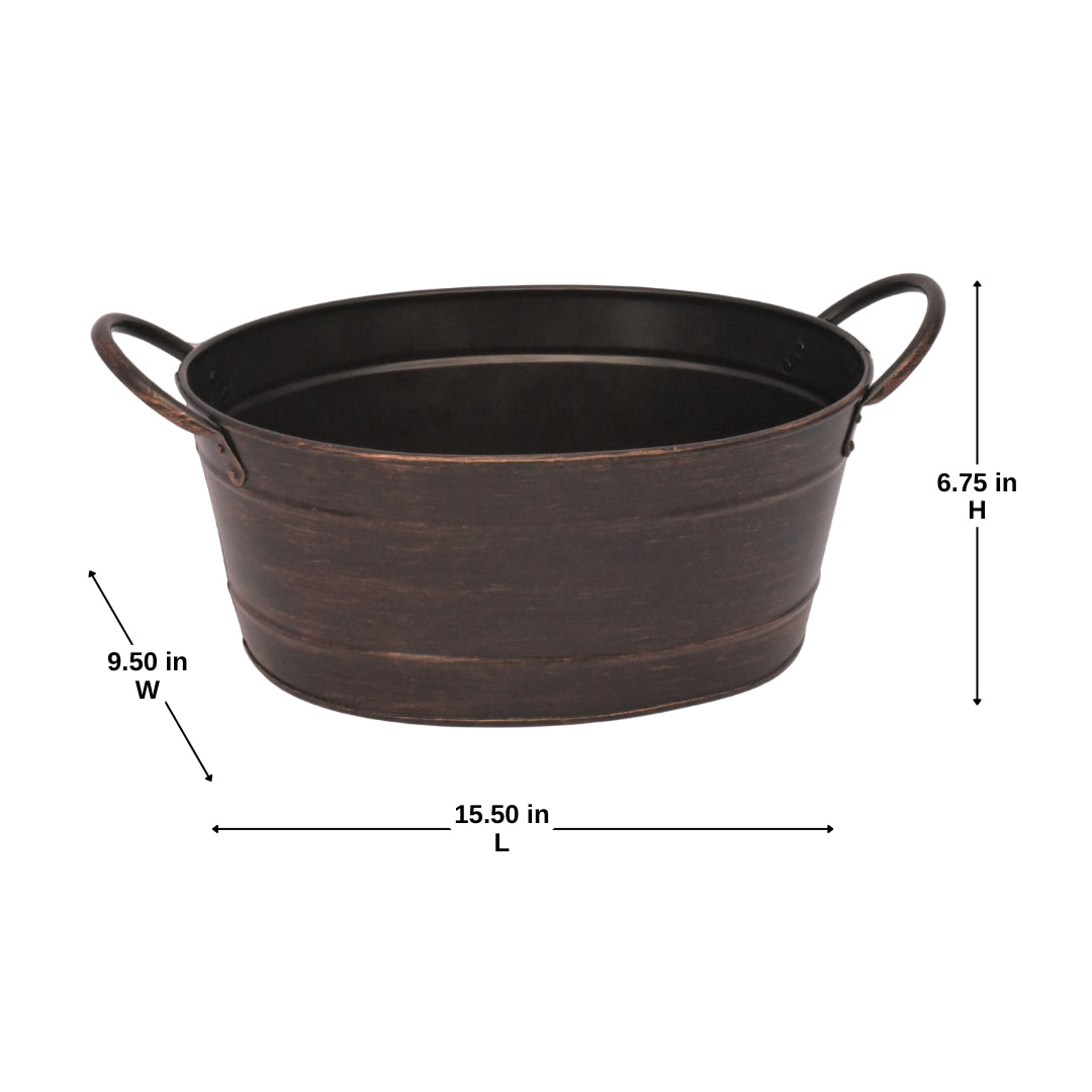 Metal Oval Beverage Tub