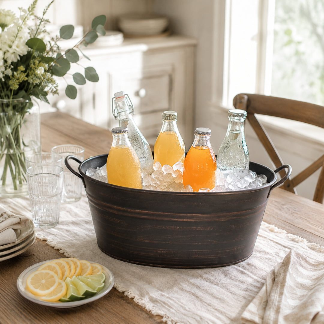 Metal Oval Beverage Tub