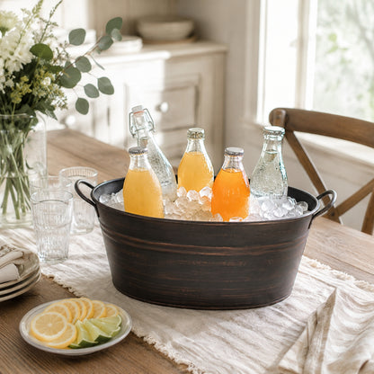 Metal Oval Beverage Tub