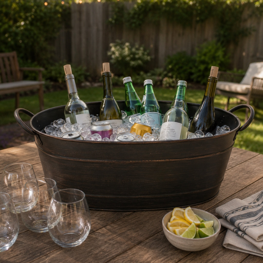 Metal Oval Beverage Tub