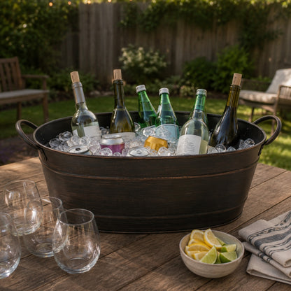 Metal Oval Beverage Tub