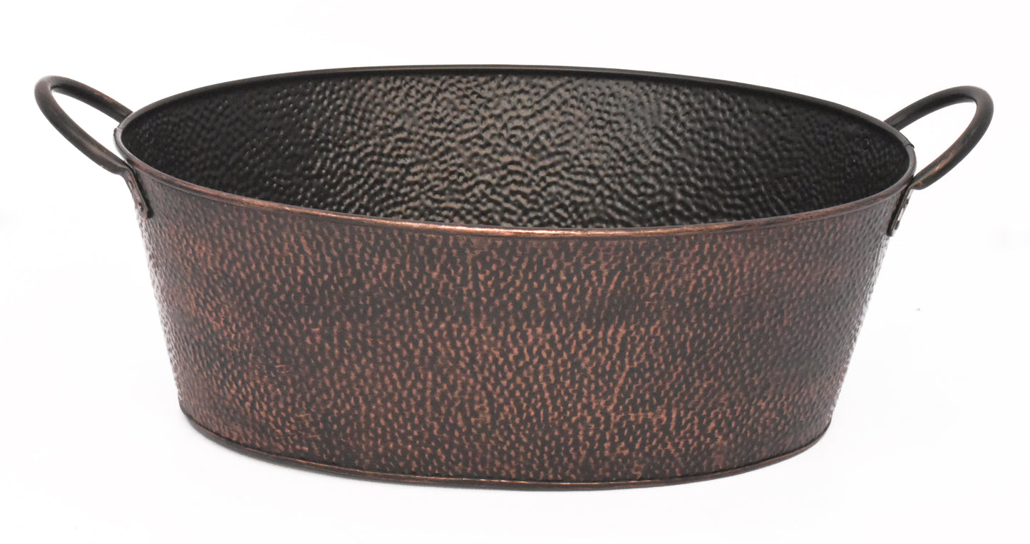 Oval Hammered Beverage Tub