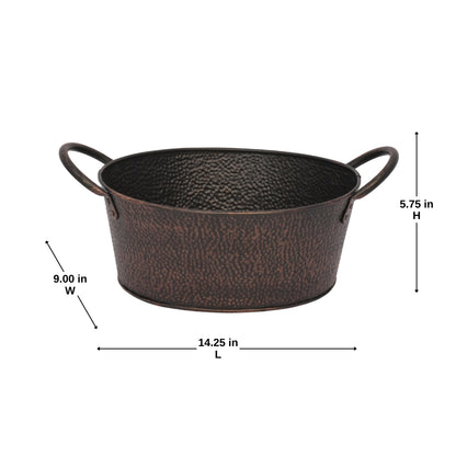 Oval Hammered Beverage Tub