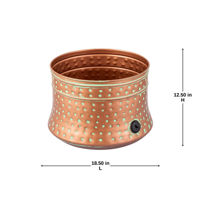 Dotsy Metal Rust Hose Pot (Copper)