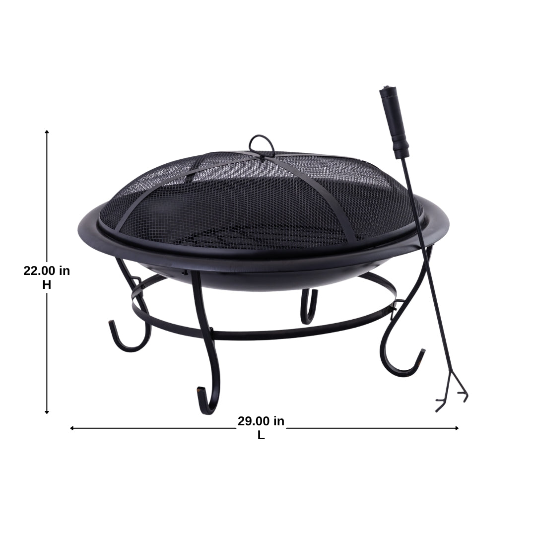 29 Inch - Outdoor Iron Fire Pit