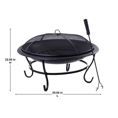 29 Inch - Outdoor Iron Fire Pit